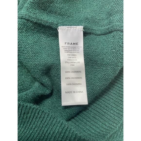 Frame Long Sleeve Green Cashmere Frankie Sweater Size XS - Picture 5 of 5